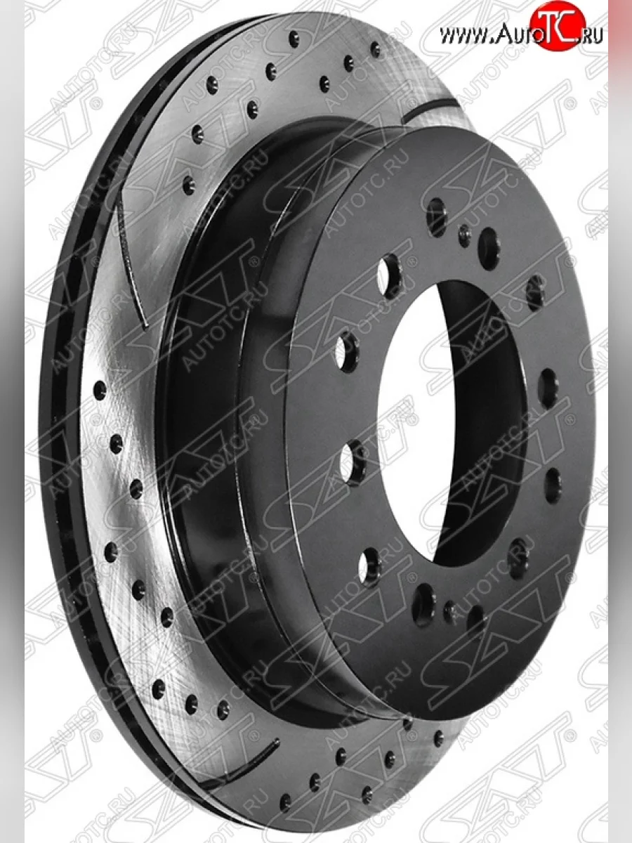 Комплект тормозных дисков SAT (перфорированые, задние, D312) Toyota Land Cruiser Prado J120 (2002-2009)  в Керчи Республика Крым