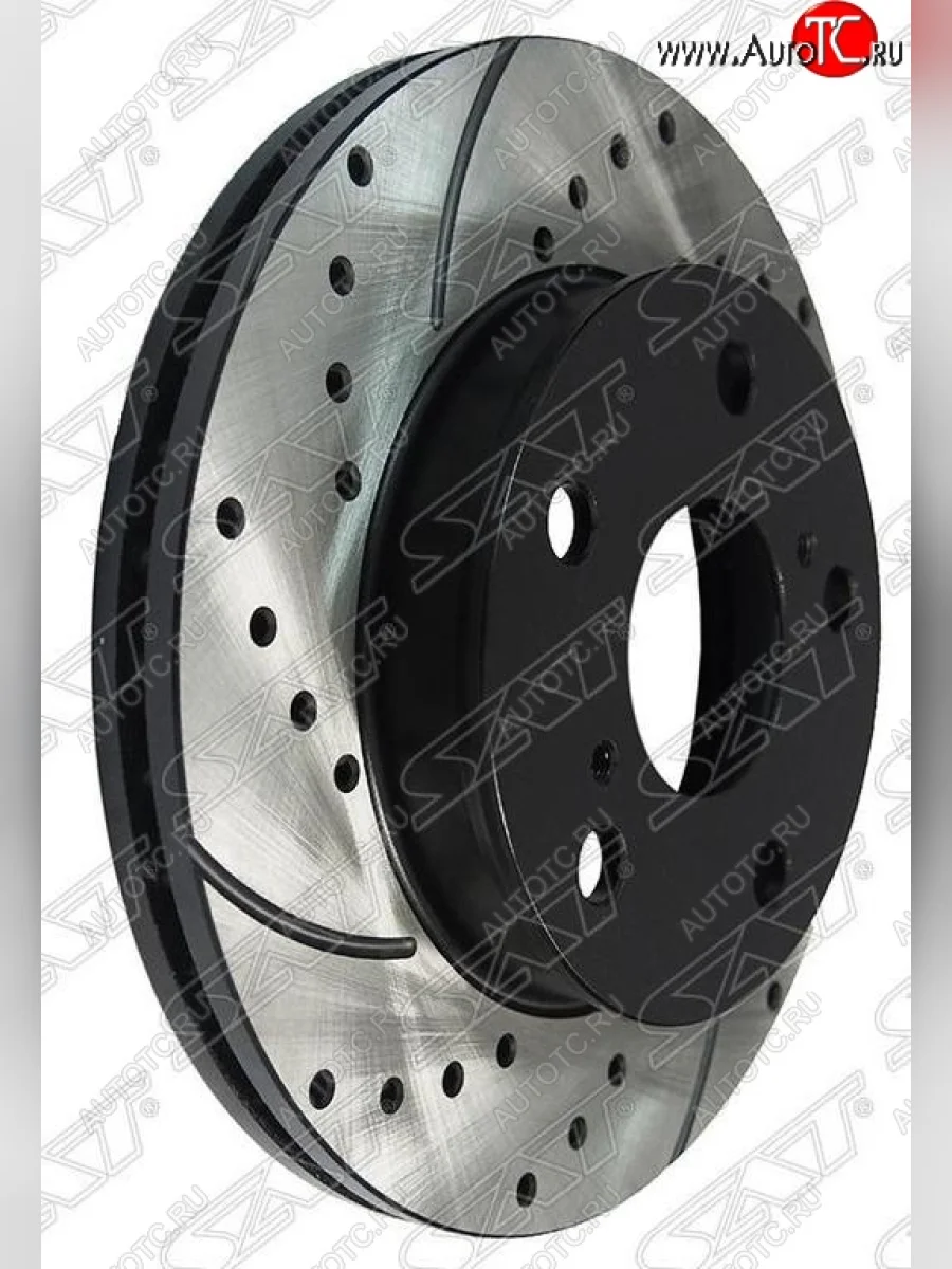 Комплект тормозных дисков SAT (перфорированые, передние, d 255) Toyota Chaser 6 X100 рестайлинг (1996-2001)  в Керчи Республика Крым