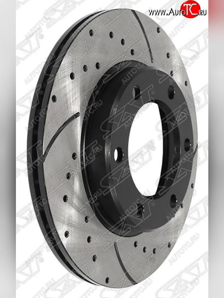 Комплект тормозных дисков SAT (перфорированые) Toyota Hilux Surf N120,N130 5 дв. дорестайлинг (1989-1991)  в Перми Пермском крае