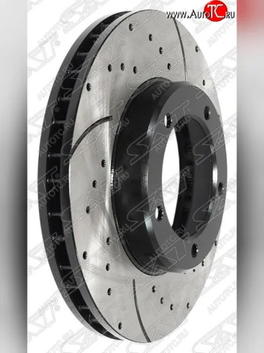 Комплект тормозных дисков SAT (перфорированые, передние, d 338) Toyota Land Cruiser Prado  J120 (2002-2009)