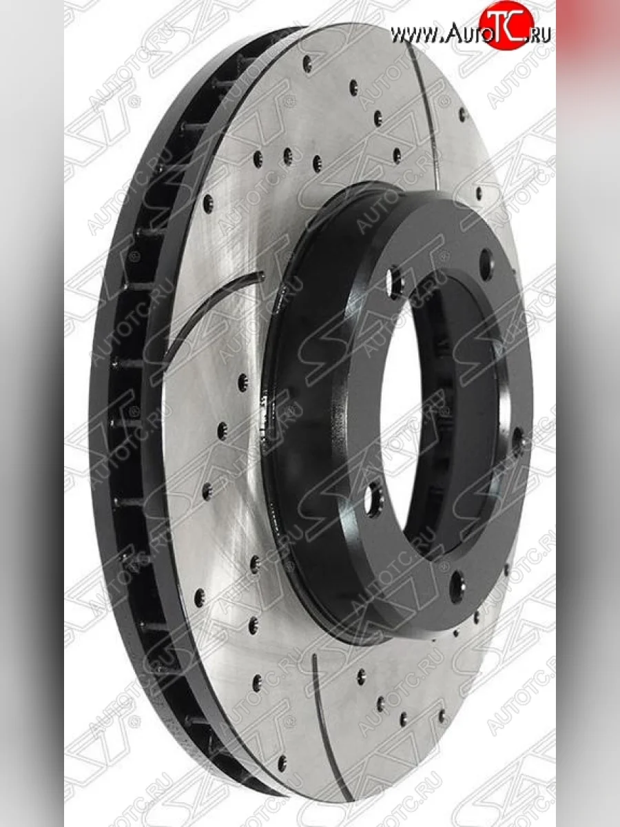 Комплект тормозных дисков SAT (перфорированые, передние, d 338)  Toyota Land Cruiser Prado (2002-2009) J120  в Самаре Самарской области
