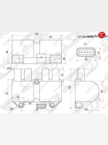 Катушка зажигания SAT ЗАЗ Sens хэтчбэк (2007-2017)