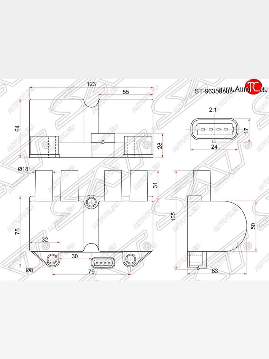 Катушка зажигания SAT ЗАЗ Chance хэтчбэк (2009-2017)  в Перми Пермском крае