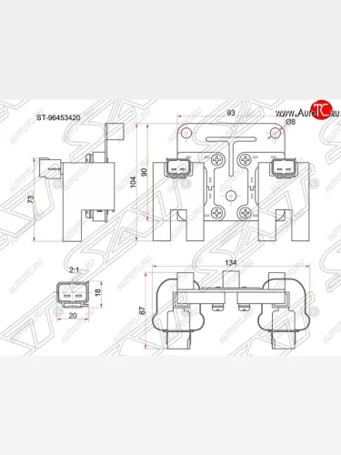 Катушка зажигания SAT (модуль) Chevrolet Cruze J308 универсал рестайлинг (2012-2015)