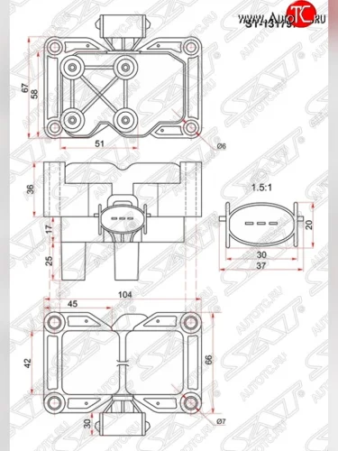 Катушка зажигания SAT (модуль) Ford Mondeo Mk2,BFP  седан (1996-2000)