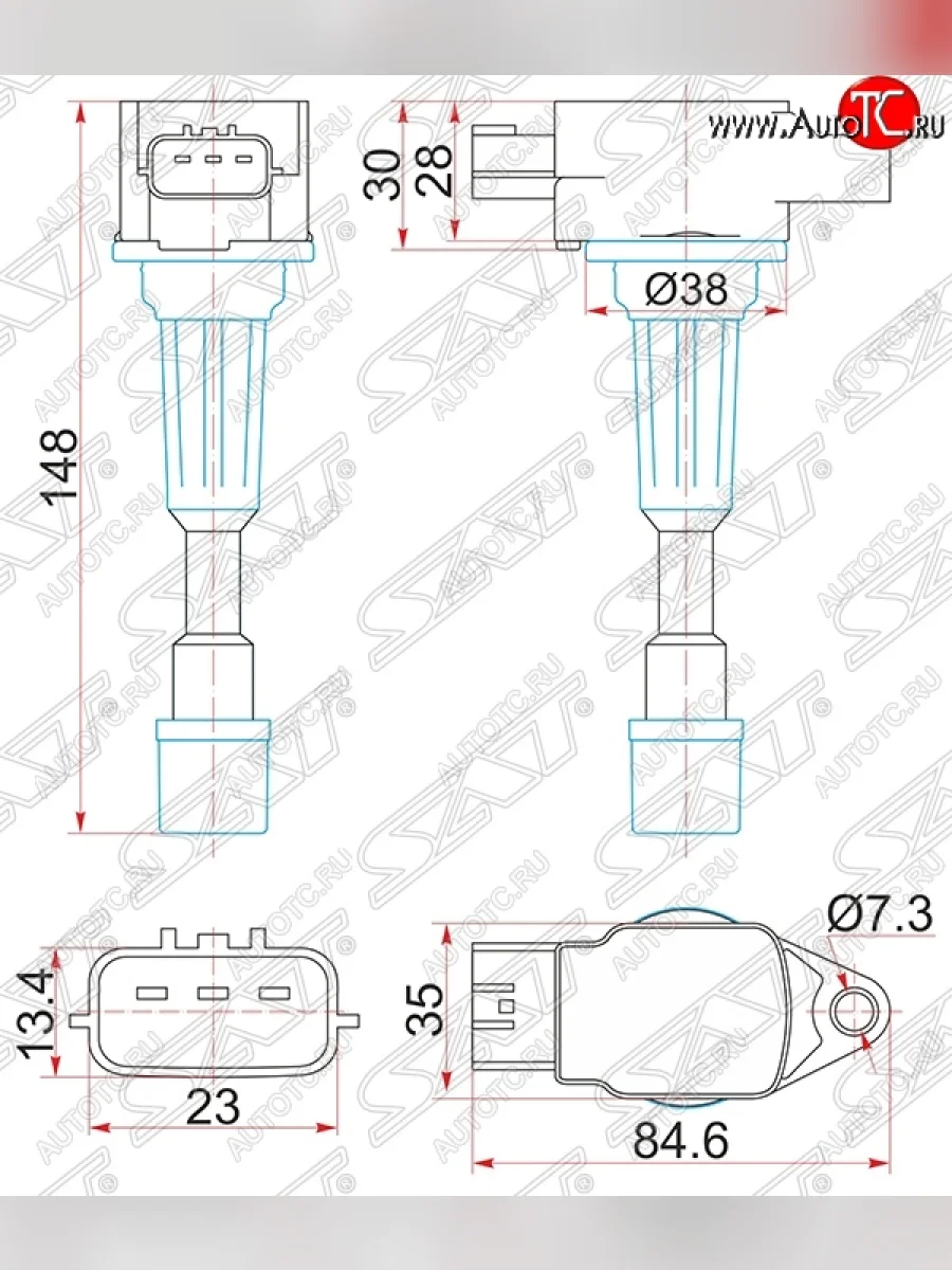 Катушка зажигания SAT Mazda 3/Axela BL дорестайлинг, хэтчбэк 5 дв. (2009-2011)  в Керчи Республика Крым