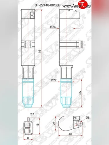Катушка зажигания SAT Nissan Almera 3 G15 седан (2012-2019)