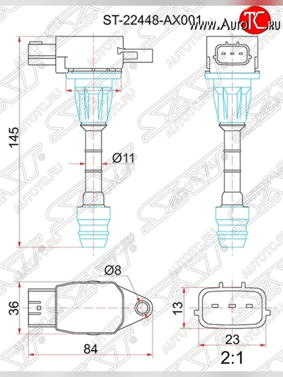 Катушка зажигания SAT Nissan Cube 2 (2002-2008)  в Перми Пермском крае