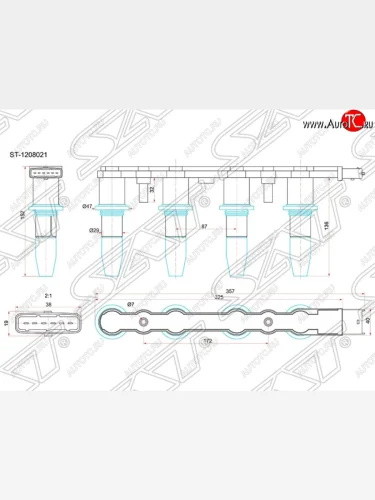 Катушка зажигания SAT (модуль) Opel Astra H универсал (2004-2007)