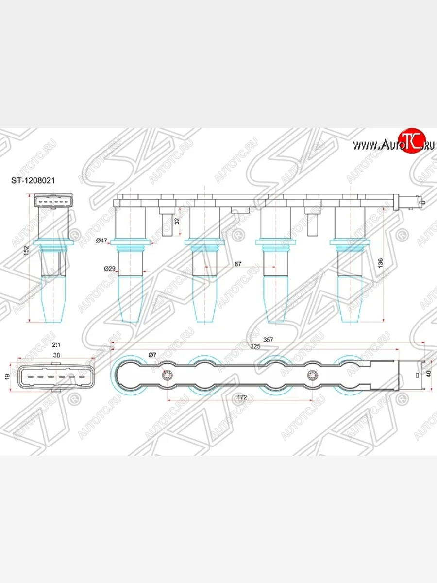 Катушка зажигания SAT (модуль) Opel Astra H универсал (2004-2007)  с доставкой в г. Керчь