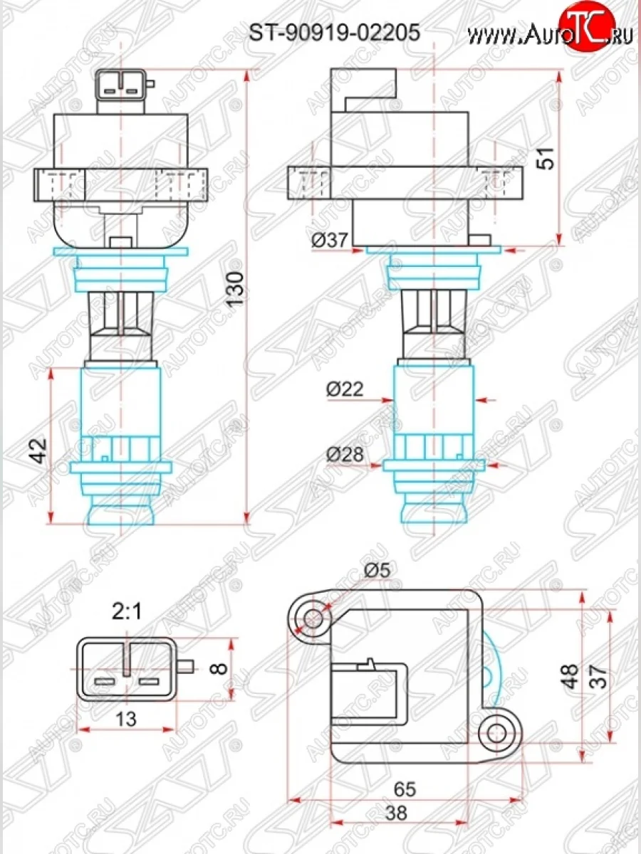 Катушка зажигания SAT Toyota Mark 2 X90 седан (1992-1996)  в Керчи Республика Крым