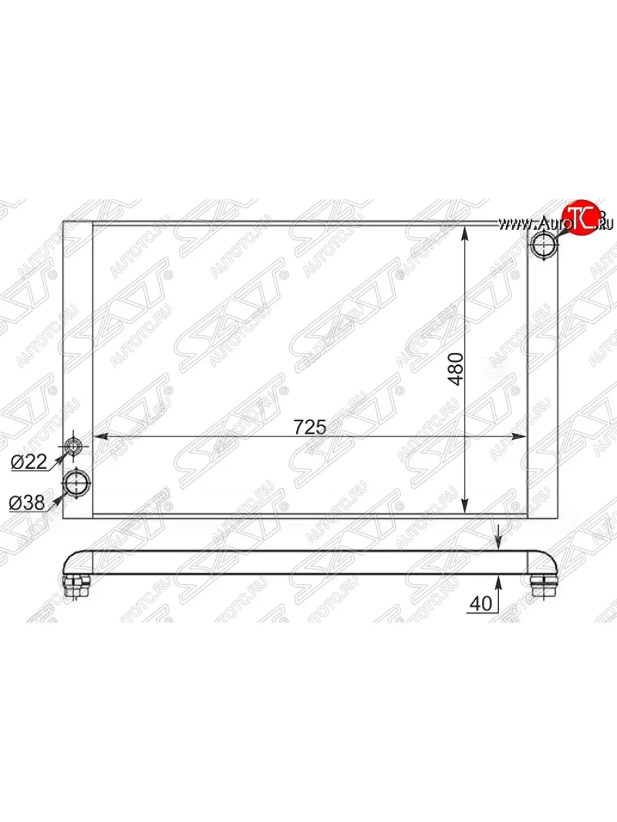 Радиатор двигателя SAT (пластинчатый, 2.8/3.0TD/3.2/4.0TD/4,2TD/6.0) Audi A8 D3 дорестайлинг (2002-2005)  с доставкой в г. Керчь