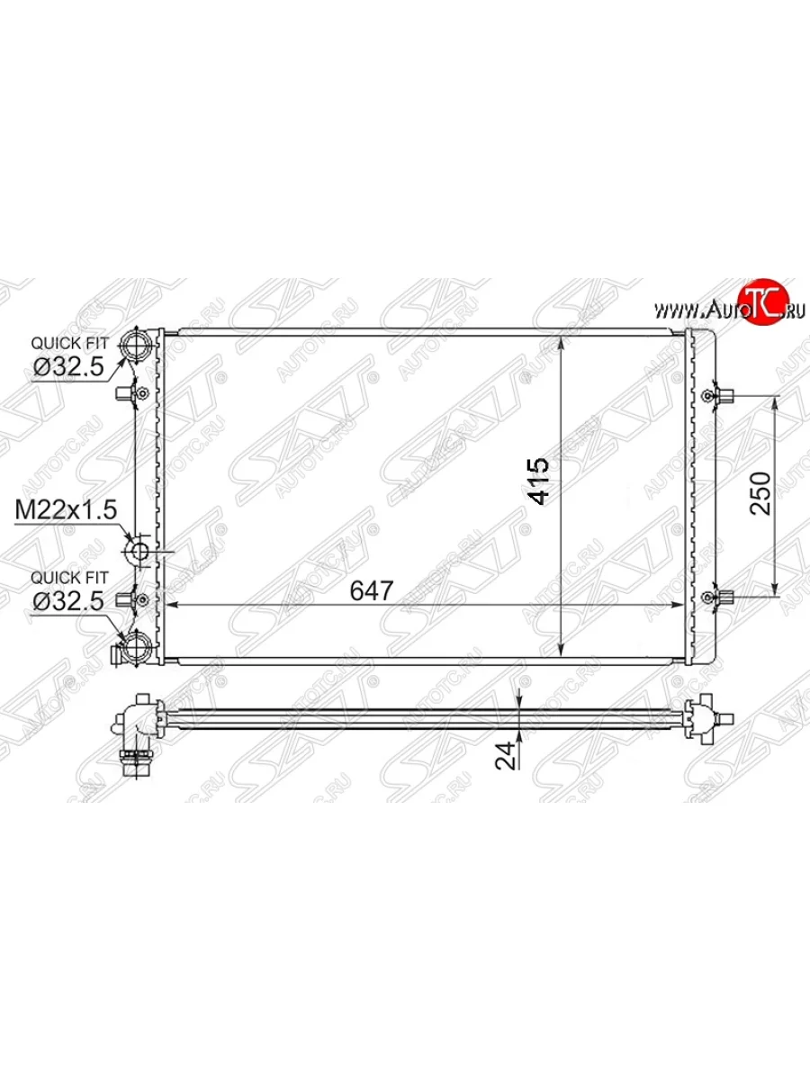 Радиатор двигателя SAT (трубчатый) Audi A3 8LA хэтчбэк 5 дв. рестайлинг (2000-2003)  в Керчи Республика Крым