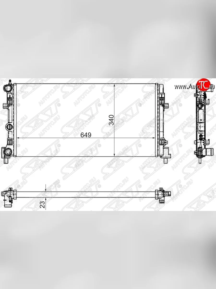 Радиатор двигателя SAT (трубчатый) Seat Ibiza 6J хэтчбэк 5 дв. доресталийнг (2008-2012)  в Керчи Республика Крым