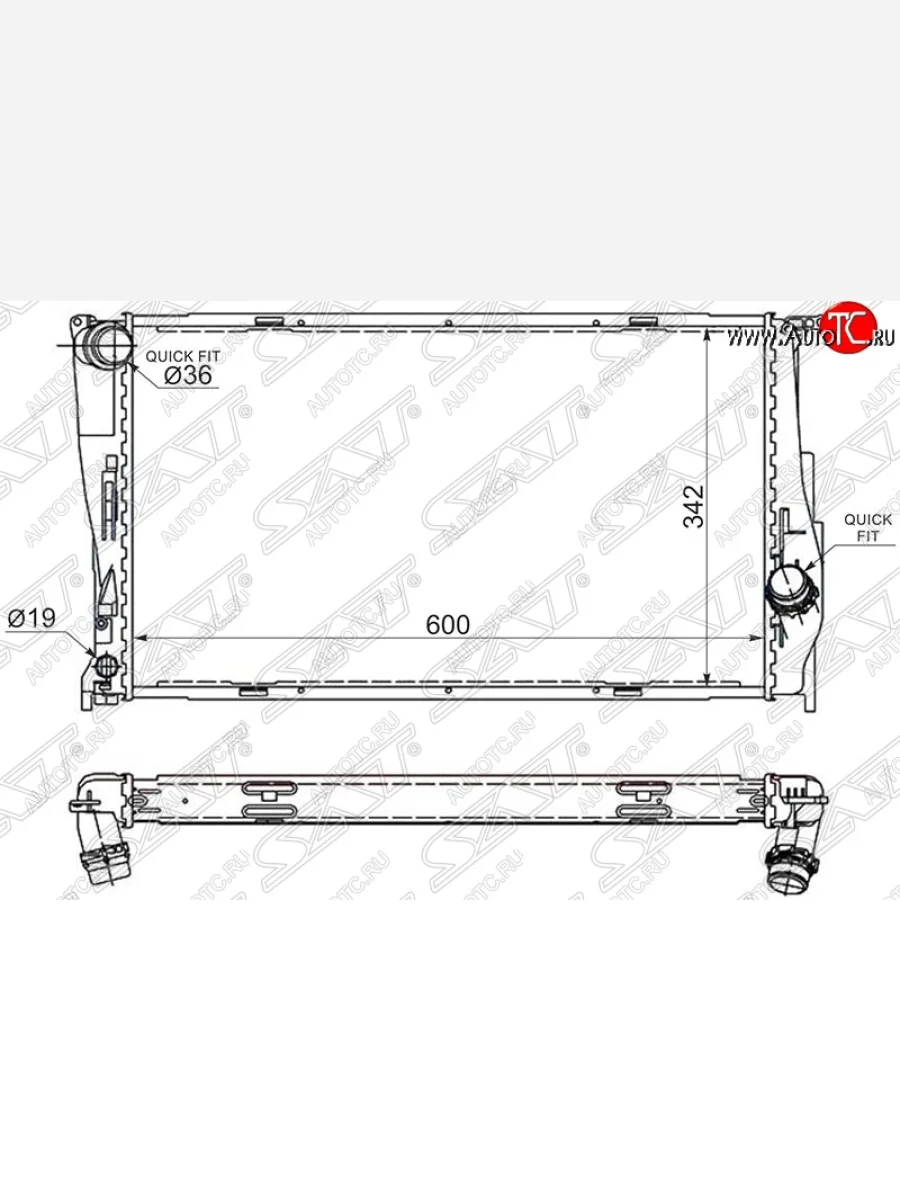Радиатор двигателя SAT BMW X1 E84 (2009-2015)  с доставкой в г. Керчь