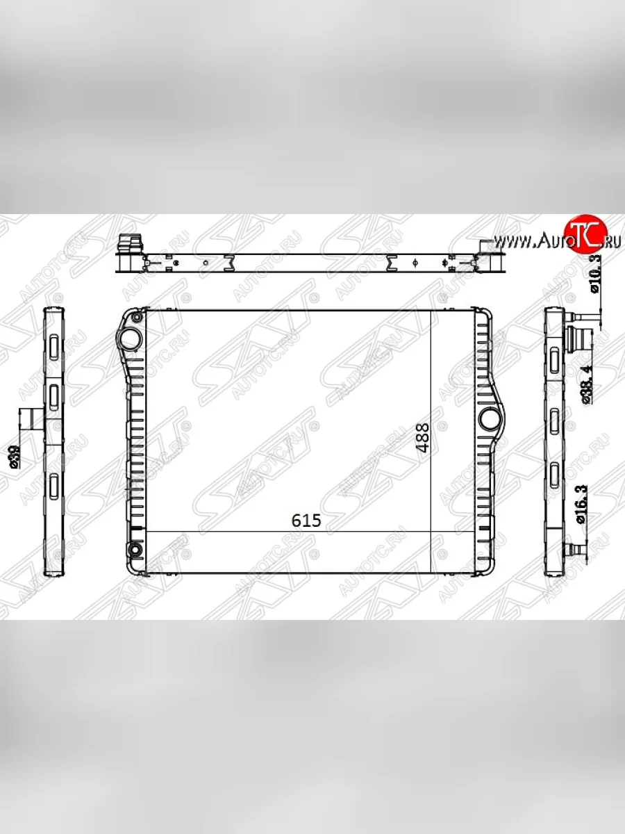 Радиатор двигателя SAT (пластинчатый) BMW 5 серия F11 рестайлинг, универсал (2013-2017)  с доставкой в г. Керчь