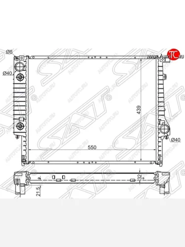Радиатор двигателя SAT (трубчатый) BMW 3 серия E30 седан (1982-1991)