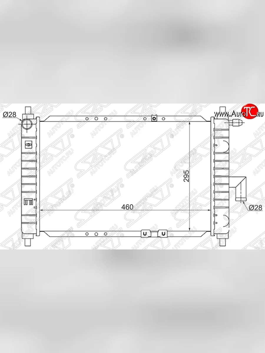 Радиатор двигателя SAT (трубчатый) Daewoo Matiz M100 дорестайлинг (1998-2000)  с доставкой в г. Керчь