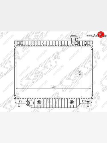 Радиатор двигателя SAT (пластинчатый) Chevrolet Trailblazer GMT360 дорестайлинг (2001-2006)