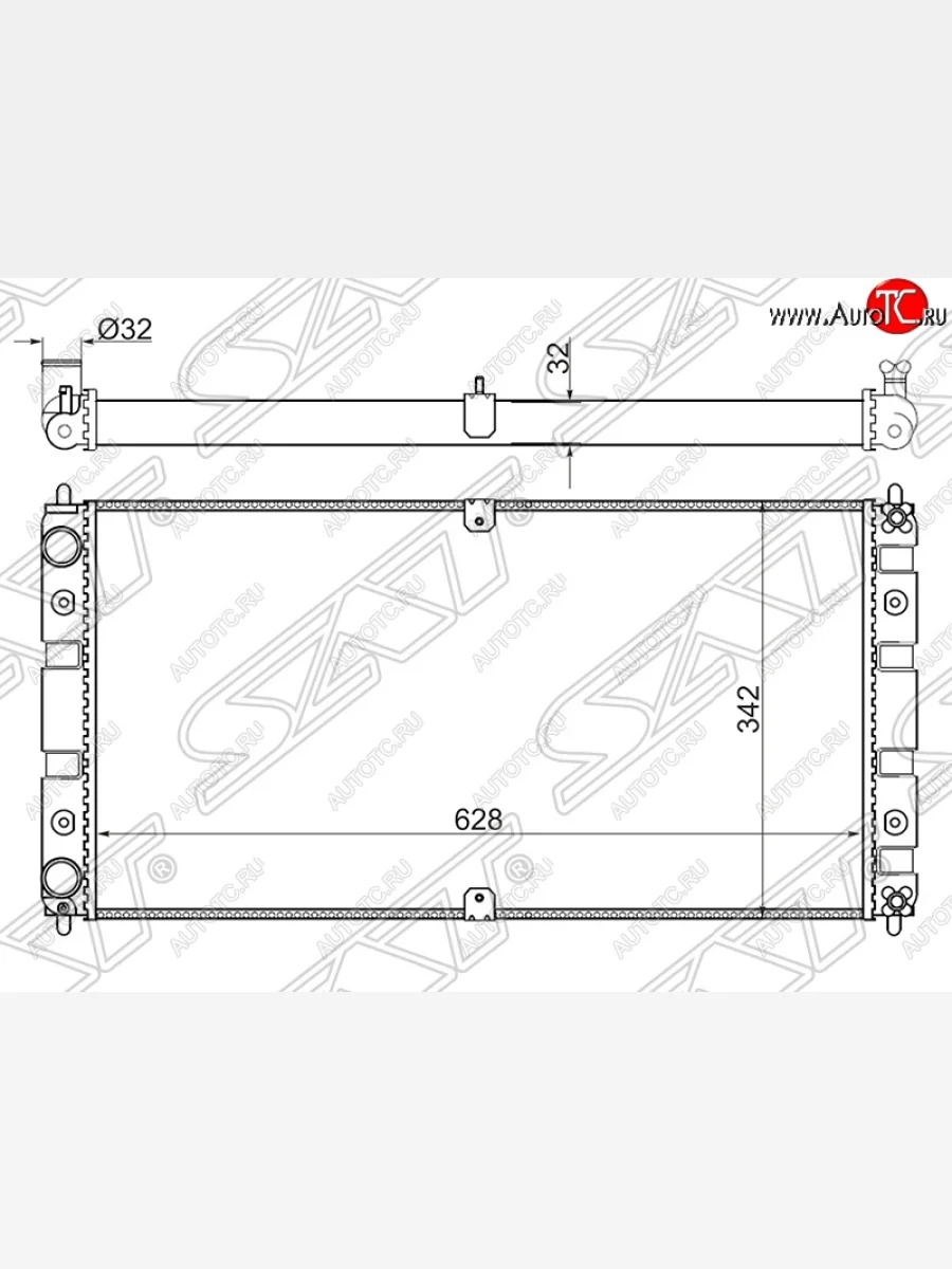 Радиатор двигателя SAT (трубчатый, МКПП) Лада ВАЗ 2123 (Нива Шевроле) дорестайлинг (2002-2008)  с доставкой в г. Керчь