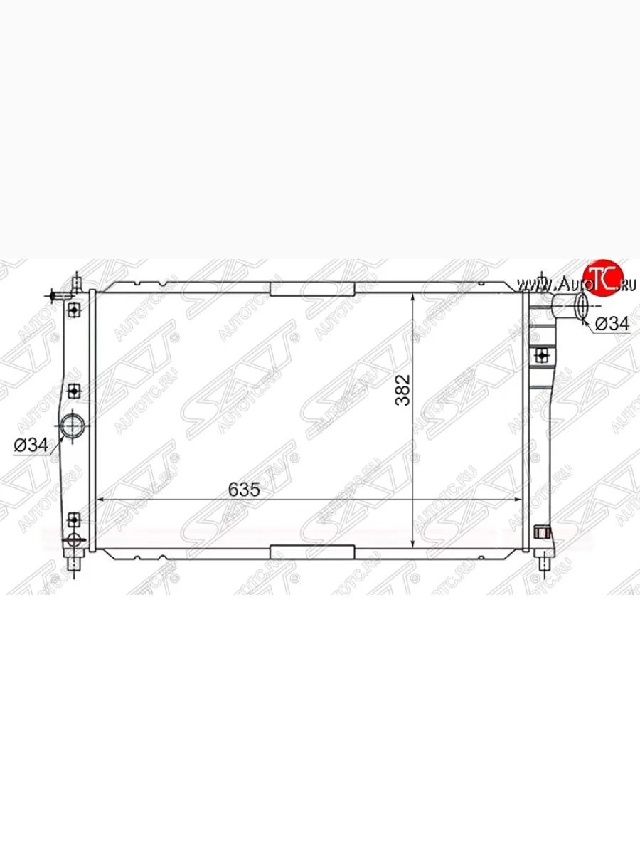 Радиатор двигателя SAT (трубчатый, 1.3/1.5/1.6, МКПП, кондиционер) ЗАЗ Chance хэтчбэк (2009-2017)  в Керчи Республика Крым