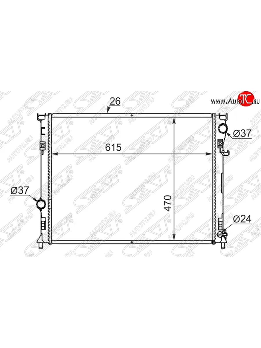 Радиатор двигателя SAT (пластинчатый, АКПП) Dodge Magnum (2004-2008)  в Керчи Республика Крым