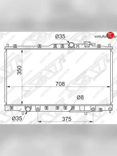 Радиатор двигателя SAT (пластинчатый, на coupe) Dodge Stratus (2000-2004)