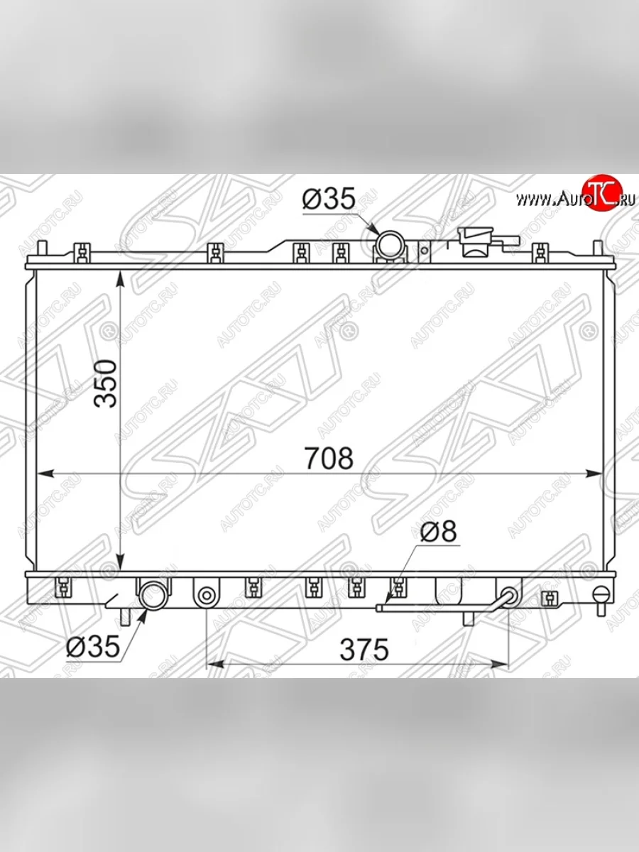 Радиатор двигателя SAT (пластинчатый, на coupe) Chrysler Sebring JR седан дорестайлинг (2000-2003)  с доставкой в г. Пермь