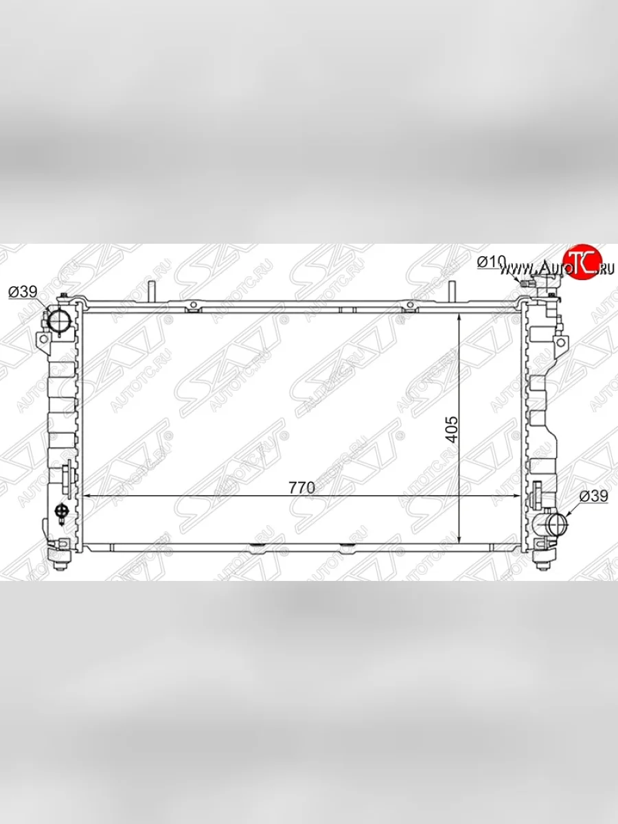 Радиатор двигателя SAT (трубчатый, 2.4, МКПП/АКПП) Chrysler Voyager RG минивэн дорестайлинг (2000-2004)  в Керчи Республика Крым