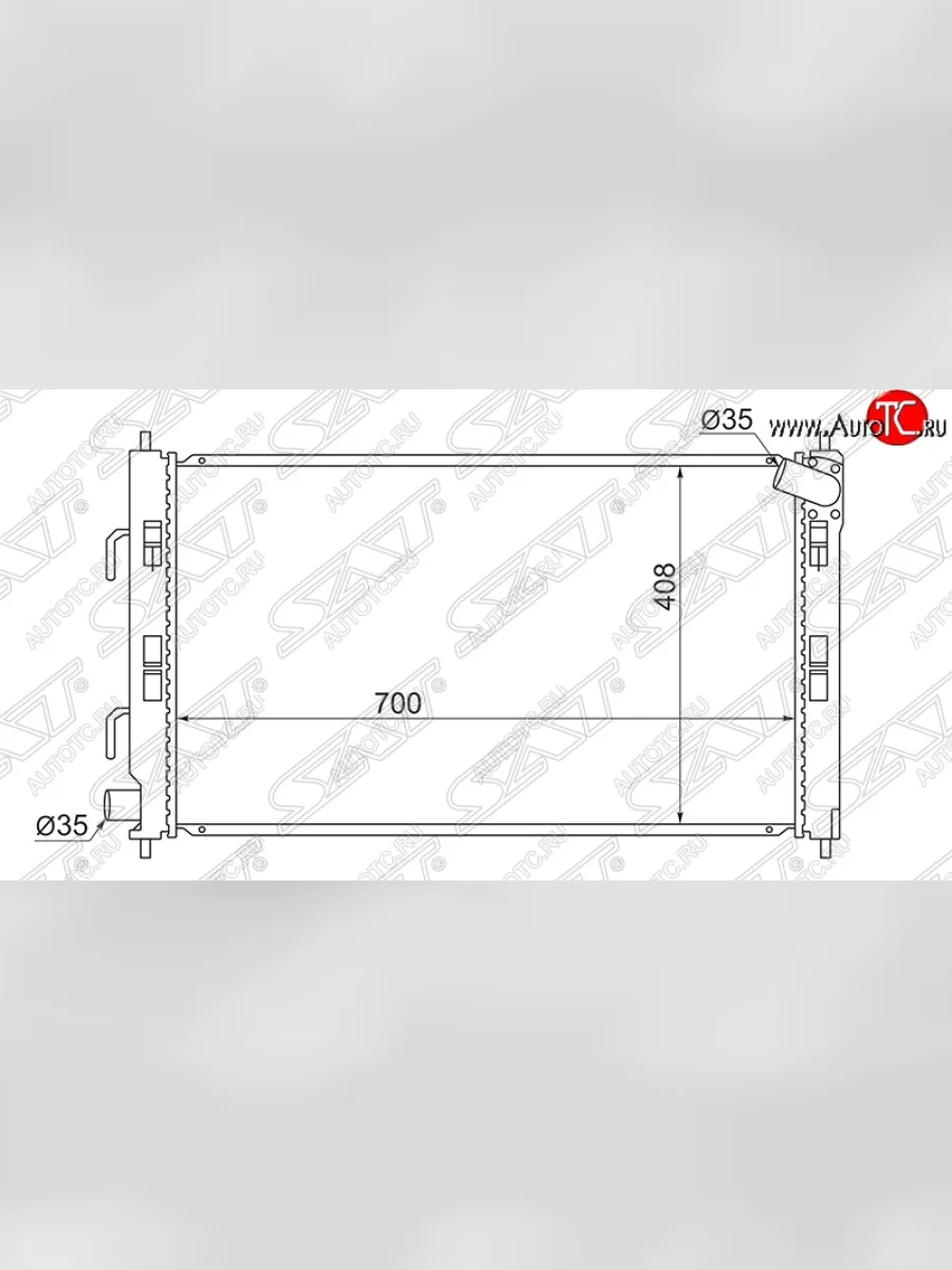 Радиатор двигателя SAT (пластинчатый, 1.6 / 1.5, АКПП) Mitsubishi Lancer 10 CY хэтчбэк дорестайлинг (2007-2010)  в Керчи Республика Крым