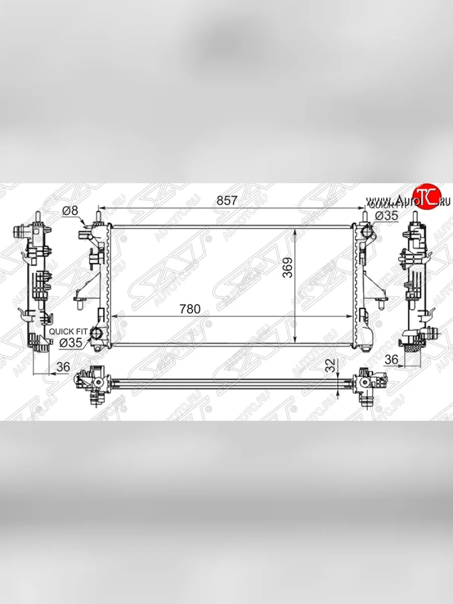Радиатор двигателя SAT (трубчатый, 2.2TD/3.0, МКПП) Fiat Ducato 290 (2014-2025)  в Керчи Республика Крым