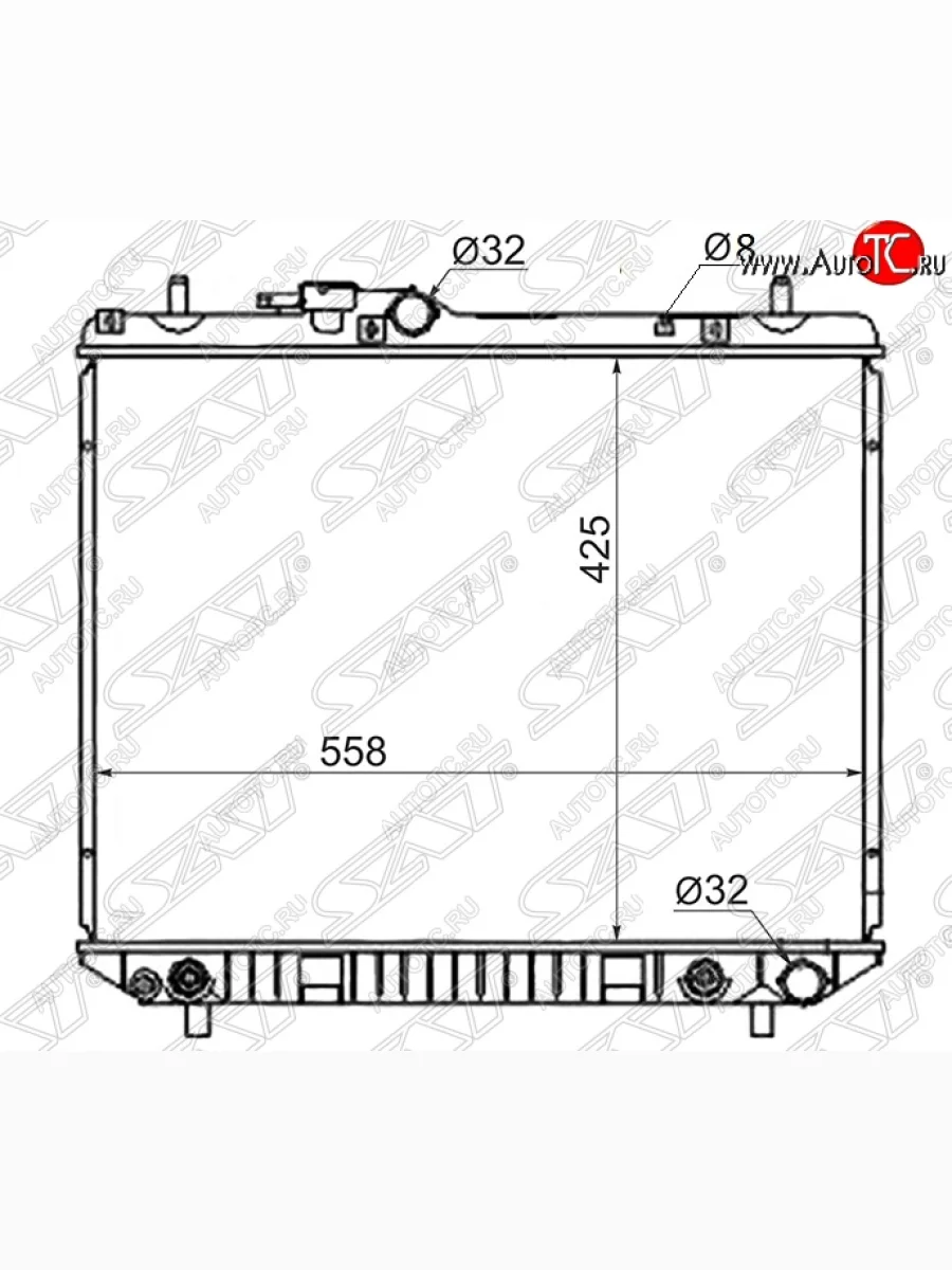 Радиатор двигателя SAT (пластинчатый, МКПП/АКПП) Daihatsu Terios J100 дорестайлинг (1997-2000)  в Самаре Самарской области