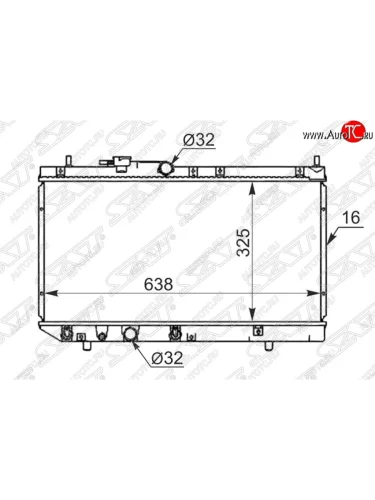Радиатор двигателя SAT (пластинчатый, МКПП/АКПП) Daihatsu Pyzar (1996-2002)