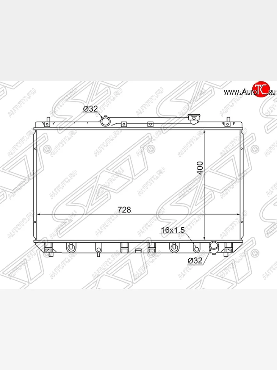 Радиатор двигателя SAT (трубчатый, 2.2, МКПП/АКПП) Toyota Mark 2 Qualis седан (1997-2002)  в Керчи Республика Крым