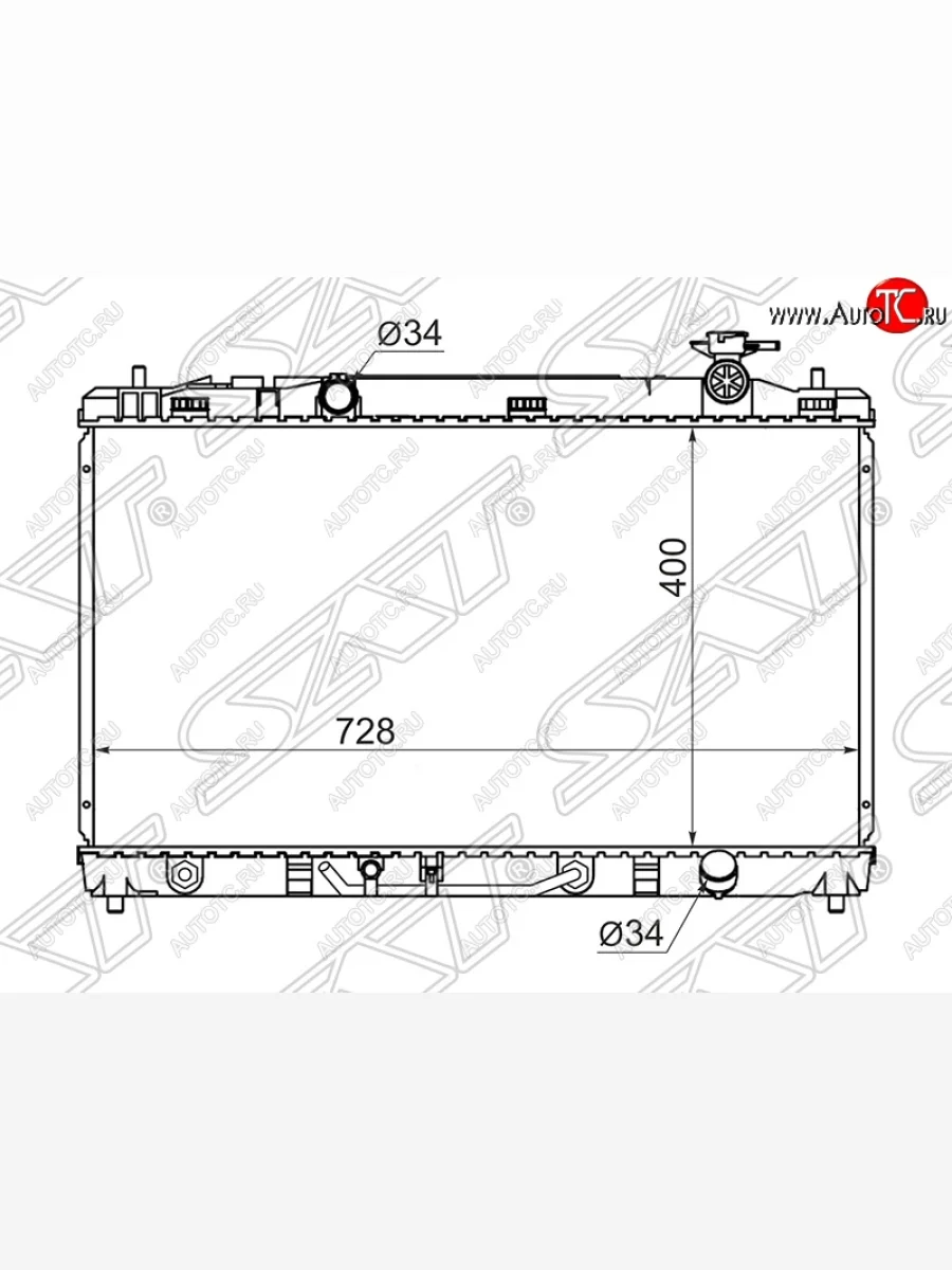 Радиатор двигателя SAT (пластинчатый, 2.4, МКПП/АКПП) Toyota Camry XV40 рестайлинг (2009-2011)  в Керчи Республика Крым