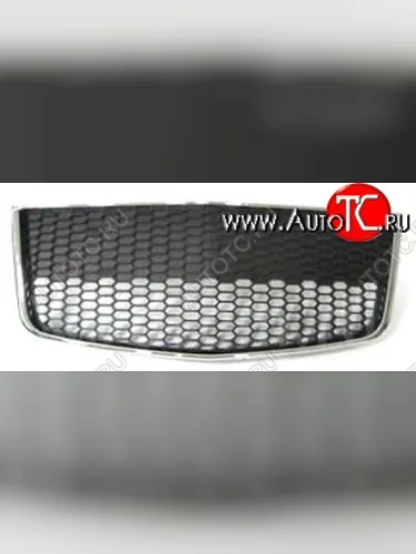 Решетка в передний бампер SPARD (нижняя, чёрная) Chevrolet Aveo T250 хэтчбек 5 дв рестайлинг (2006-2011)