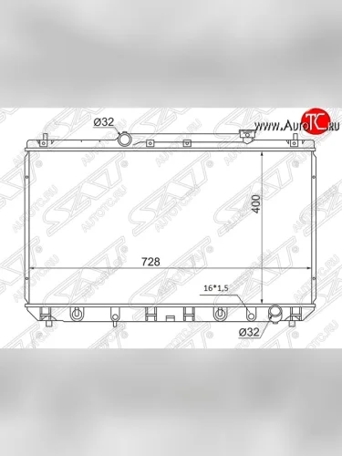 Радиатор двигателя SAT (пластинчатый, 2.2, МКПП/АКПП) Toyota Mark 2 Qualis седан (1997-2002)