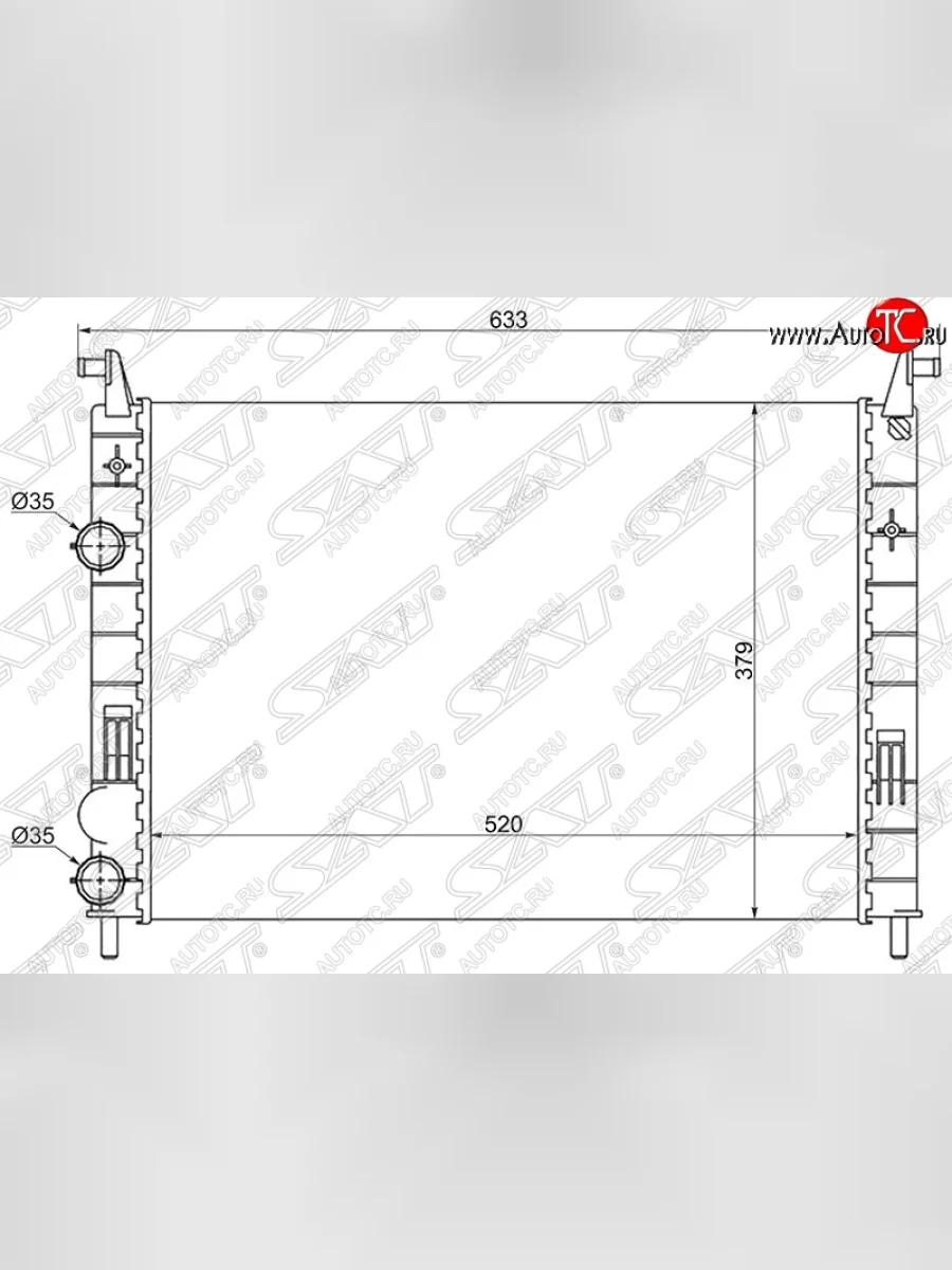 Радиатор двигателя SAT (пластинчатый, МКПП) Fiat Palio 178 хэтчбэк 5 дв. дорестайлинг (1996-2003)  в Керчи Республика Крым