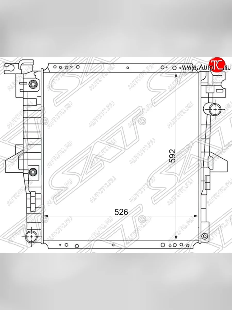 Радиатор двигателя SAT (пластинчатый, 3.0/4.0, МКПП/АКПП) Mazda B-Series UN пикап дорестайлинг (1998-2002)  в Керчи Республика Крым