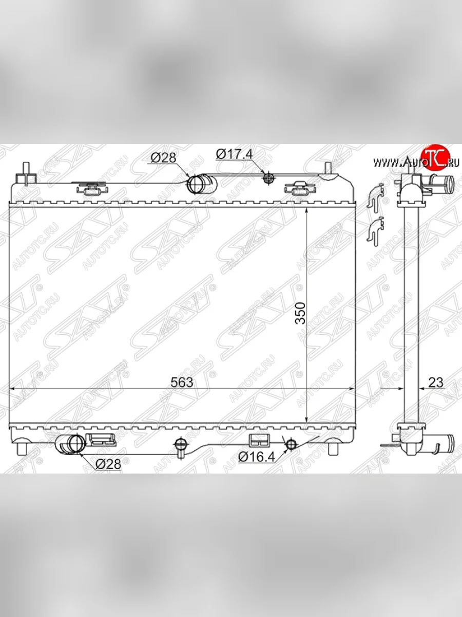 Радиатор двигателя SAT (пластинчатый, АКПП) Ford EcoSport дорестайлинг (2013-2019)  в Керчи Республика Крым
