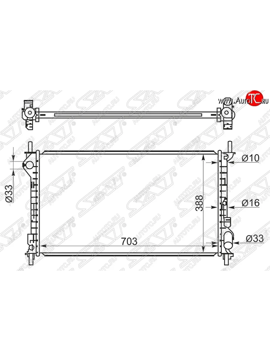 Радиатор двигателя SAT (пластинчатый, МКПП) Ford Transit цельнометаллический фургон (2006-2014)  в Керчи Республика Крым