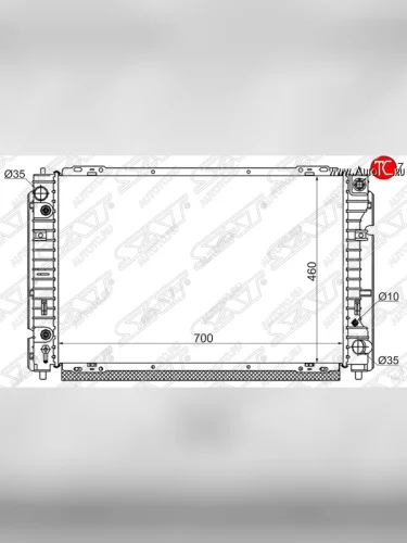 Радиатор двигателя SAT (пластинчатый, 2.0/2.3, МКПП/АКПП) Ford Maverick TM1 рестайлинг, 5 дв. (2004-2007)