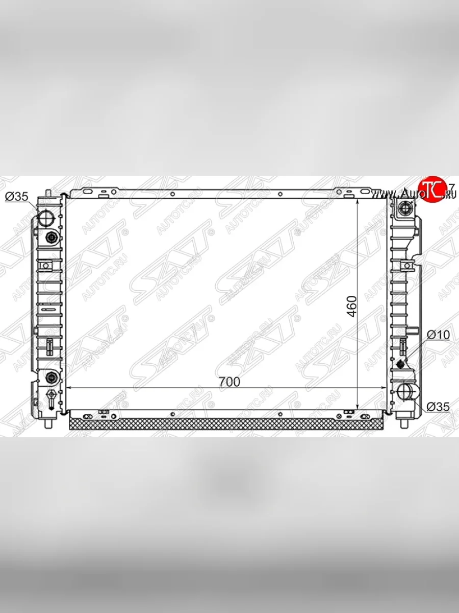 Радиатор двигателя SAT (пластинчатый, 2.0/2.3, МКПП/АКПП) Ford Escape 1 рестайлинг (2004-2007)  с доставкой в г. Керчь