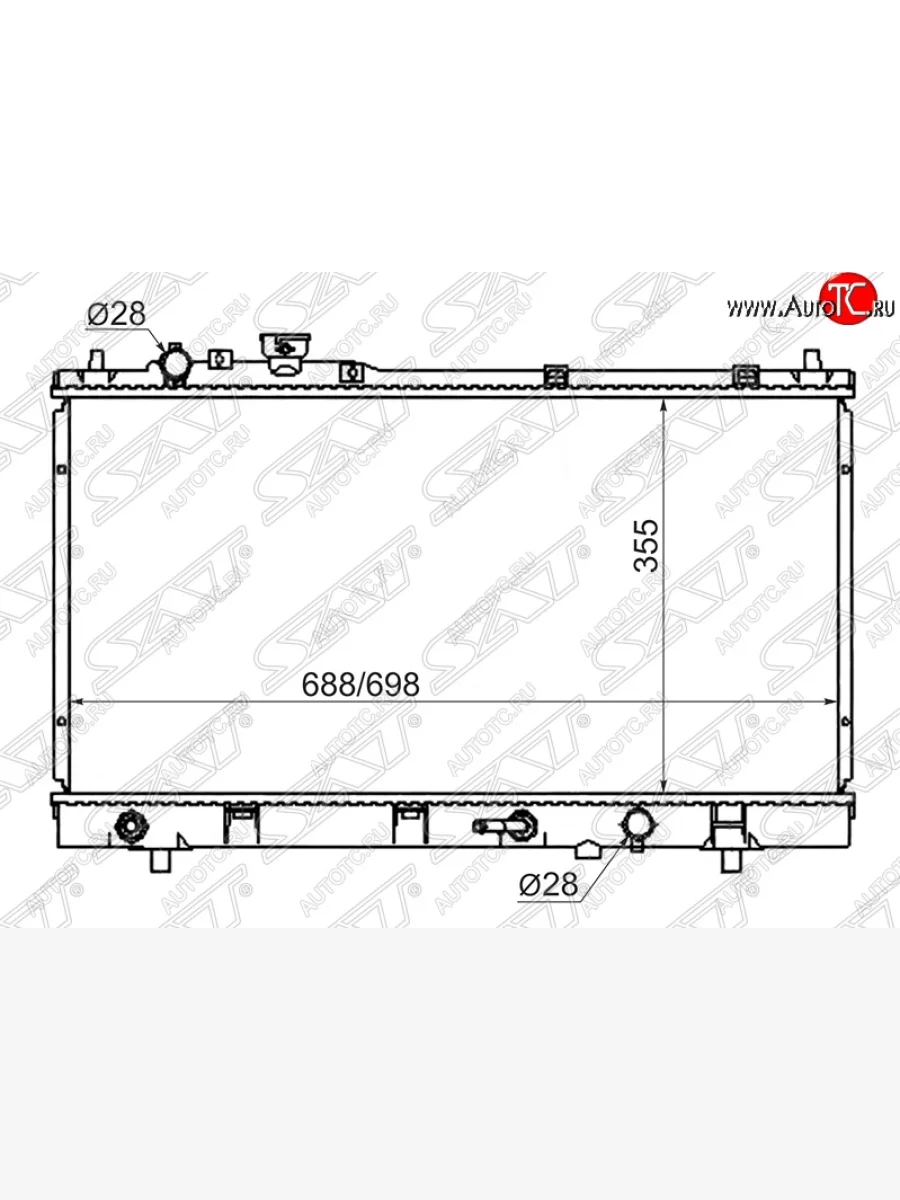 Радиатор двигателя SAT (трубчатый, МКПП/АКПП) Mazda Premacy (1999-2004)  с доставкой в г. Керчь