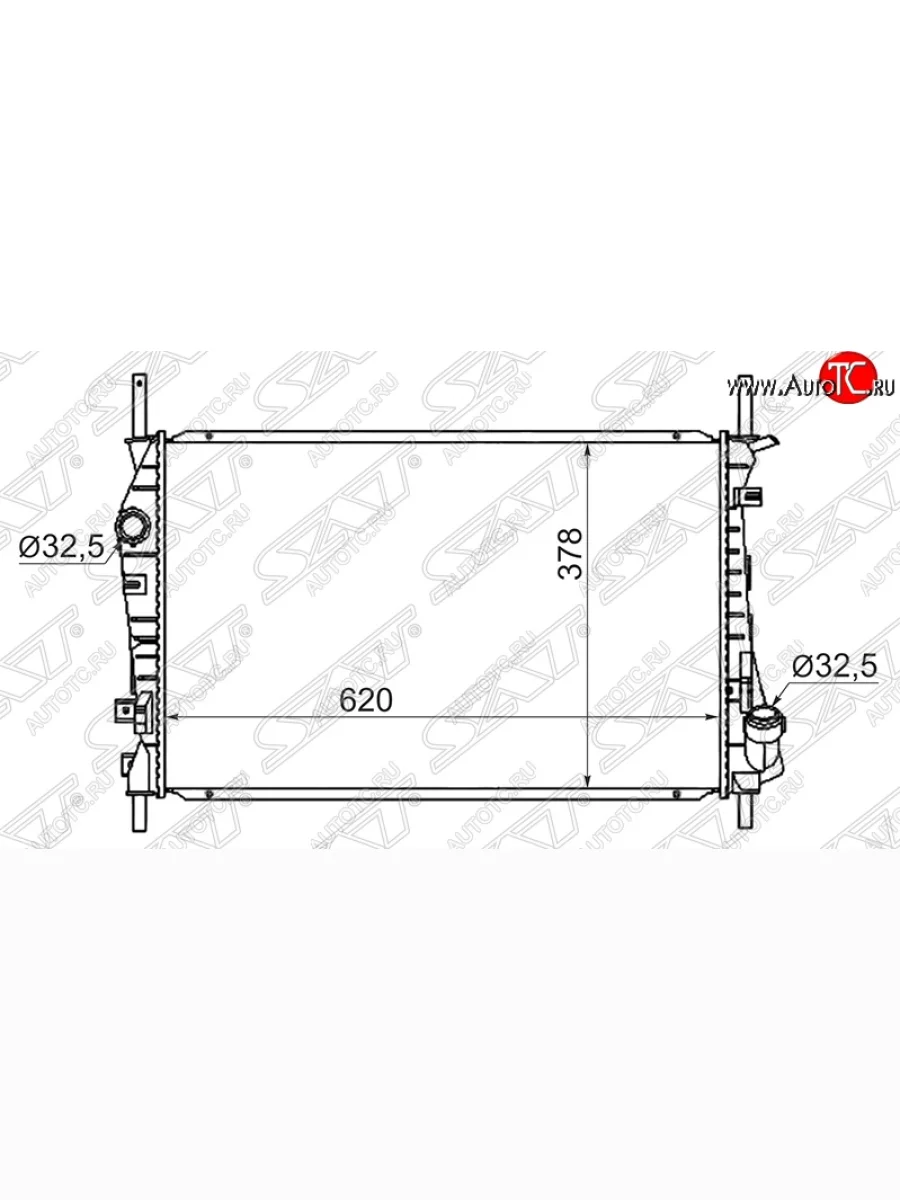 Радиатор двигателя SAT (пластинчатый, 2.4D/2.4TD, МКПП) Ford Transit цельнометаллический фургон дорестайлинг (2000-2006)  с доставкой в г. Керчь