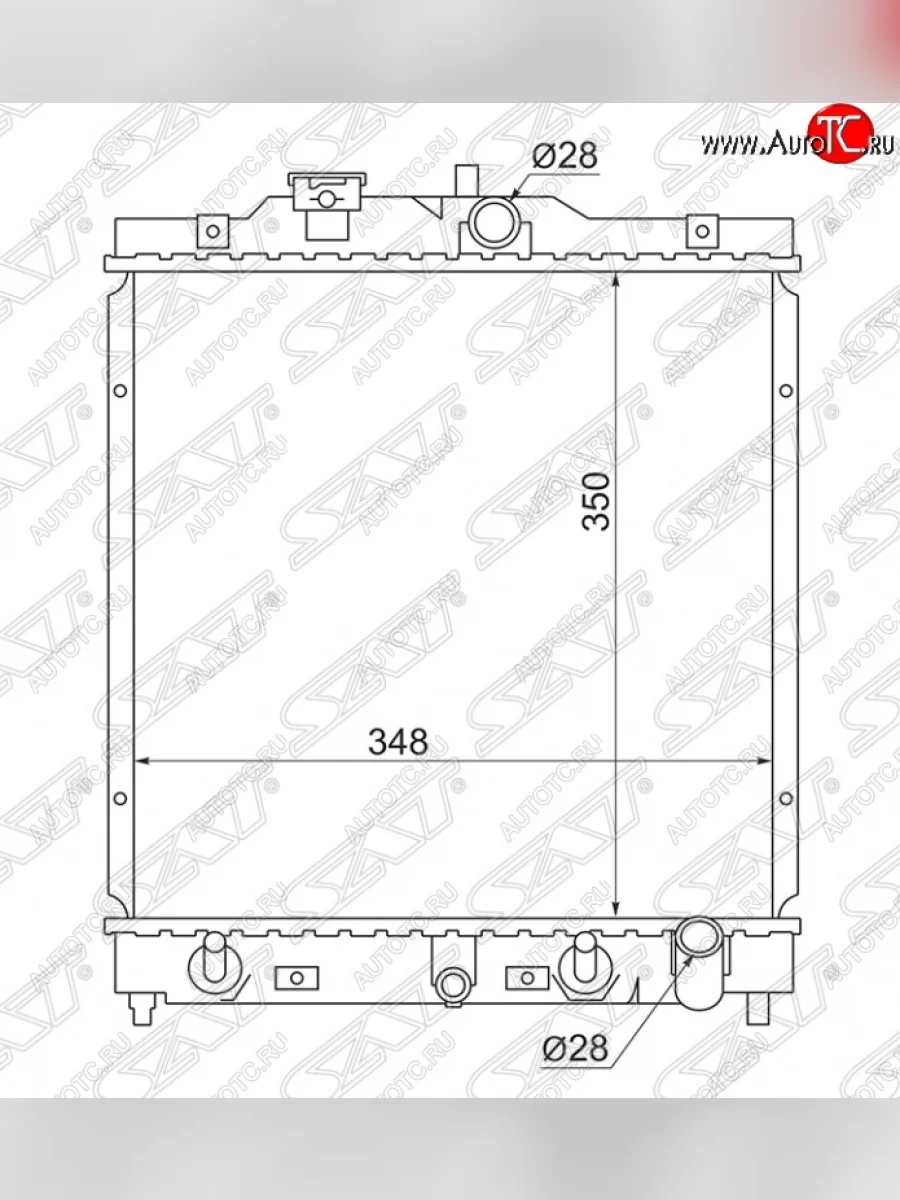 Радиатор двигателя SAT (пластинчатый, МКПП/АКПП) Honda Capa (1998-2002)  с доставкой в г. Керчь