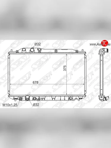 Радиатор двигателя SAT (пластинчатый, МКПП/АКПП, quick fit) Honda Civic FD седан дорестайлинг (2005-2008)