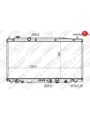 Радиатор двигателя SAT (пластинчатый, МКПП/АКПП) Honda Jazz (2008-2015)