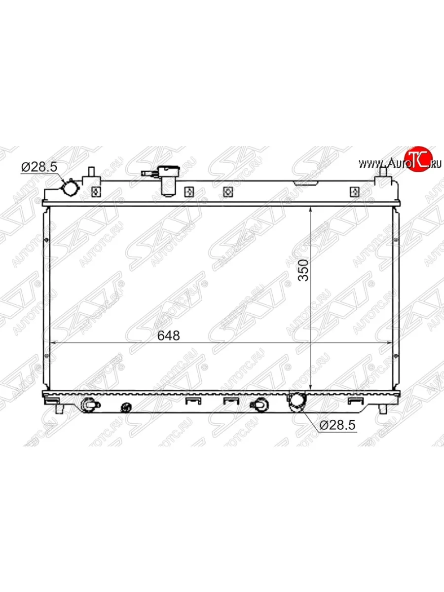 Радиатор двигателя SAT (пластинчатый, 1.5/1.8, МКПП/АКПП) Honda Fit Aria GD дорестайлинг седан (2002-2005)  с доставкой в г. Керчь