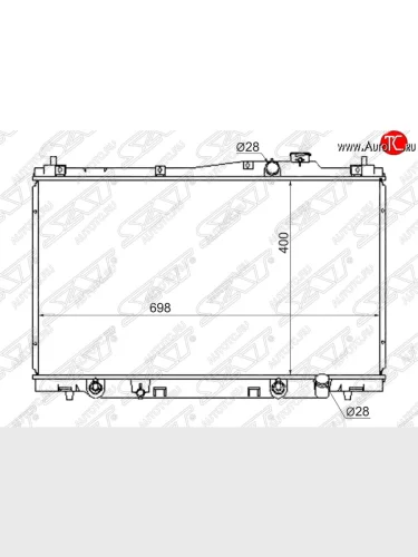 Радиатор двигателя SAT (пластинчатый, МКПП/АКПП) Honda Stream 1 RN1,RN3  дорестайлинг (2000-2004)